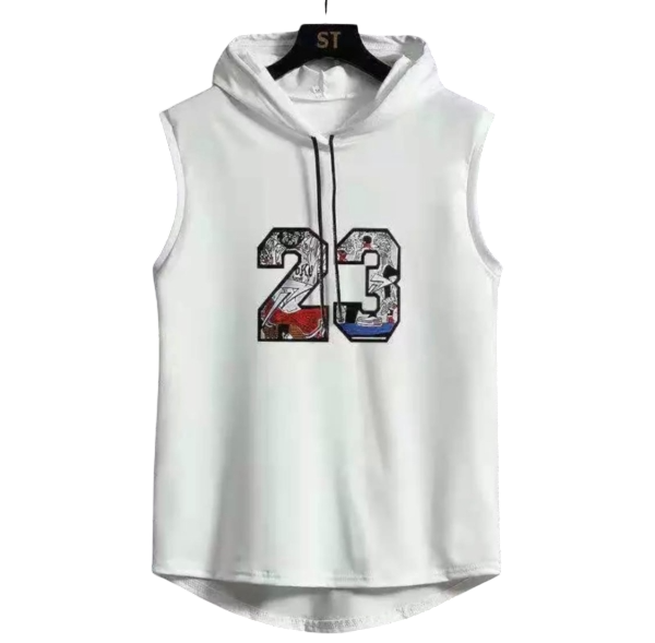 Безрукавка с капюшоном 23 White