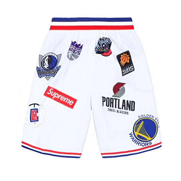 Шорты Supreme x Nike x NBA Teams Authentic Shorts White