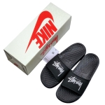Сланцы Nike Benassi x Stussy Black